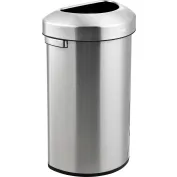 Commercial Zone Precision Series Half Moon Indoor Trash Can Stainless Steel  8 Gal. (780929) : Target