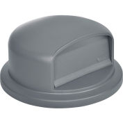 Global Industrial Plastic Trash Container Dome Lid, Garbage Can Dome Lid - 32 Gallon Gray