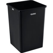 Global Industrial Square Plastic Trash Container, Garbage Can - 35 Gallon Black