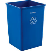 Global Industrial™ Square Recycling Trash Can, 35 Gallon, Blue