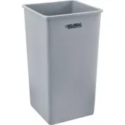 Carlisle 34393523 Centurian 35 Gallon Gray Square Trash Can