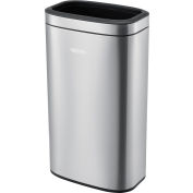 Global Industrial Stainless Steel Slim Open Top Trash Can, 8 Gallon