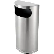 Witt 9 Gallon Stainless Steel Half Round Receptacle