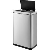 Global Industrial Rectangular Motion Sensor Trash Can, 21 Gallon, Brushed Stainless Steel