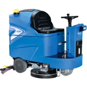 SM860 34 Ride-On Floor Scrubber Dryer Machine, 34.3 Gal Sewage