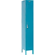 Global Industrial™ Paramount® Single Tier 1 Door Locker, 12"Wx12"Dx60"H, Blue, Unassembled