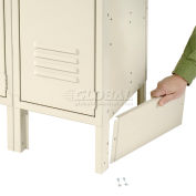Global Industrial End Base For 18"D X 6"H Tan Locker Pair (Left And Right)