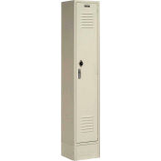 Global Industrial Paramount® Single Tier 1 Door Locker, 12"Wx12"Dx60"H, Tan, Unassembled