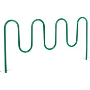 Global Industrial™ 9-Bike Wave Bike Rack, Green, Below Ground Mount