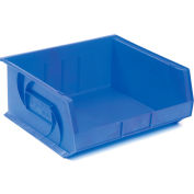 LEWISBins Plastic Stacking Bin PB1416-7 - 16-1/2"W x 14-3/4"D x 7"H, Blue - Pkg Qty 6