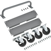 Global Industrial™ Caster and Handle Kit for 16-Chromebook and Laptop Charging Cabinet, Gray