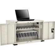 Global Industrial 16-Device Charging Cabinet for Chromebooks and Tablets, Putty, Unassembled