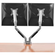 Interion® Gas Spring Dual Monitor Desktop Mount