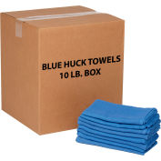 Global Industrial 100% Cotton Blue Huck Towels, 10 Lb. Box