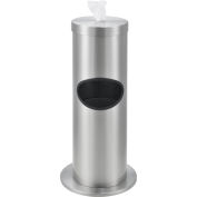 Global Industrial Floor Standing Stainless Steel Wet Wipe Station Starter Kit
