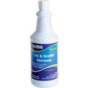 Global Industrial™ Ink & Graffiti Remover, 1 Quart Bottle, 6/Case