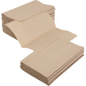Global Industrial Singlefold Paper Towels, Natural - 334 Sheets/Pack, 12 Packs/Case