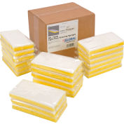 Global Industrial™ Light Duty Scrub Sponge, Yellow/White, 3.25" x 6.25" - Case of 20 Sponges