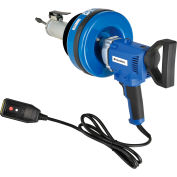 Global Industrial™ Electric Auto-Feed Handheld Drain Cleaner For 3/4"-3"ID, 5/16"x25' Cable