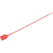 Global Industrial Adjustable Plastic Truck Seal, 15"L, Red, 100/Pack