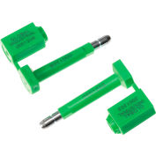 Global Industrial High Security Bolt Seal, Green, 50/Pack