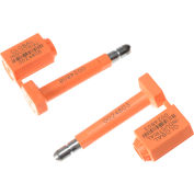 Global Industrial High Security Bolt Seal, Orange, 50/Pack