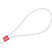 Global Industrial Metal Cable Seal, 1/16"x24"L, Red, 50/Pack