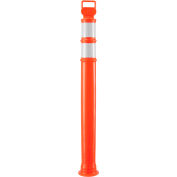 Global Industrial™ Portable Delineator Post w/ 3" Reflective Bands, 45"H, Orange
