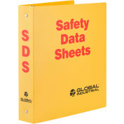 Global Industrial English 3 Ring Safety Data Sheet Binder, 2'' Rings