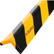 Flat Surface Protection Safety Foam Guard, Type F, Black / Yellow,  Self-Adhesive (39 3/8 in)