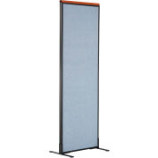 Interion® Deluxe Freestanding Office Partition Panel, 24-1/4"W x 97-1/2"H, Blue