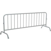 Global Industrial™ Steel Crowd Control Barrier 102"L x 40"H x 1-5/8" D, Gray