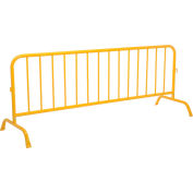 Global Industrial™ Crowd Control Barrier Powder Coated Yellow 102"L x 40"H x 1-5/8" Dia.