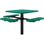 Global Industrial™ 46" Square Picnic Table, In Ground Mount, ADA Compliant, Green