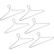 Interion® Closed Loop Coat Hangers - Heavy Duty Chrome - Anti-Theft - 6 Pack