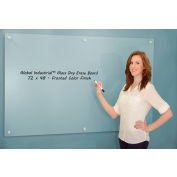 Global Industrial™ Frosted Glass Dry Erase Board, 72" x 48"