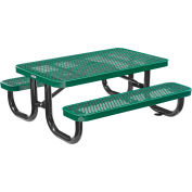 Global Industrial 4' Rectangular Kids Picnic Table, Expanded Metal, Green