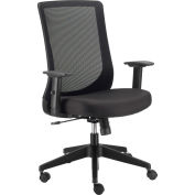 Interion&#174; Mesh Office Chair With Mid Back & Adjustable Arms, Fabric, Black