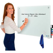 Global Industrial™ Magnetic Glass Whiteboard - 36 x 24 - White