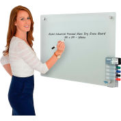 Global Industrial Frosted Glass Dry Erase Board, 36" x 24"