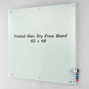 Global Industrial™ Frosted Glass Dry Erase Board, 60" x  48"