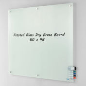 Global Industrial Frosted Glass Dry Erase Board, 60" x 48"