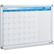 Global Industrial™ Magnetic Dry Erase Monthly Calendar Board - Steel Surface - 36"W x 24"H