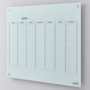 Global Industrial™ Glass Calendar Dry Erase Board, 48"W x 36"H
