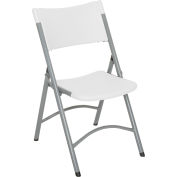 Interion® Folding Chair - Blow Molded Resin - White - Pkg Qty 4