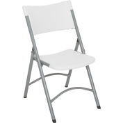 Interion® Folding Chair With Mid Back, Resin, White - Pkg Qty 4