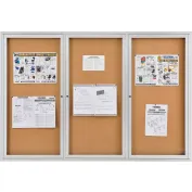 Enclosed Cork Board with Aluminum Frame - 4 x 3' H-3041 - Uline