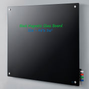 Global Industrial™ Magnetic Glass Dry Erase Board - 48 x 36 - Black