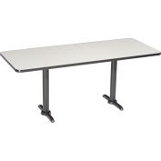 Interion® Restaurant Table, 60"Lx30"W, Gray