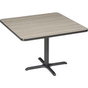 Interion® Restaurant & Lunchroom Square Table, 42"Lx42"Wx29"H, Charcoal